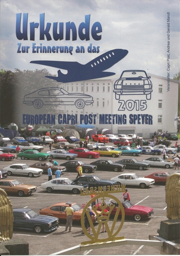 Urkunde und Erinnerung an Speyer 2015
Certificate and reminder of Speyer 2015
Certificat et souvenir de Spire 2015